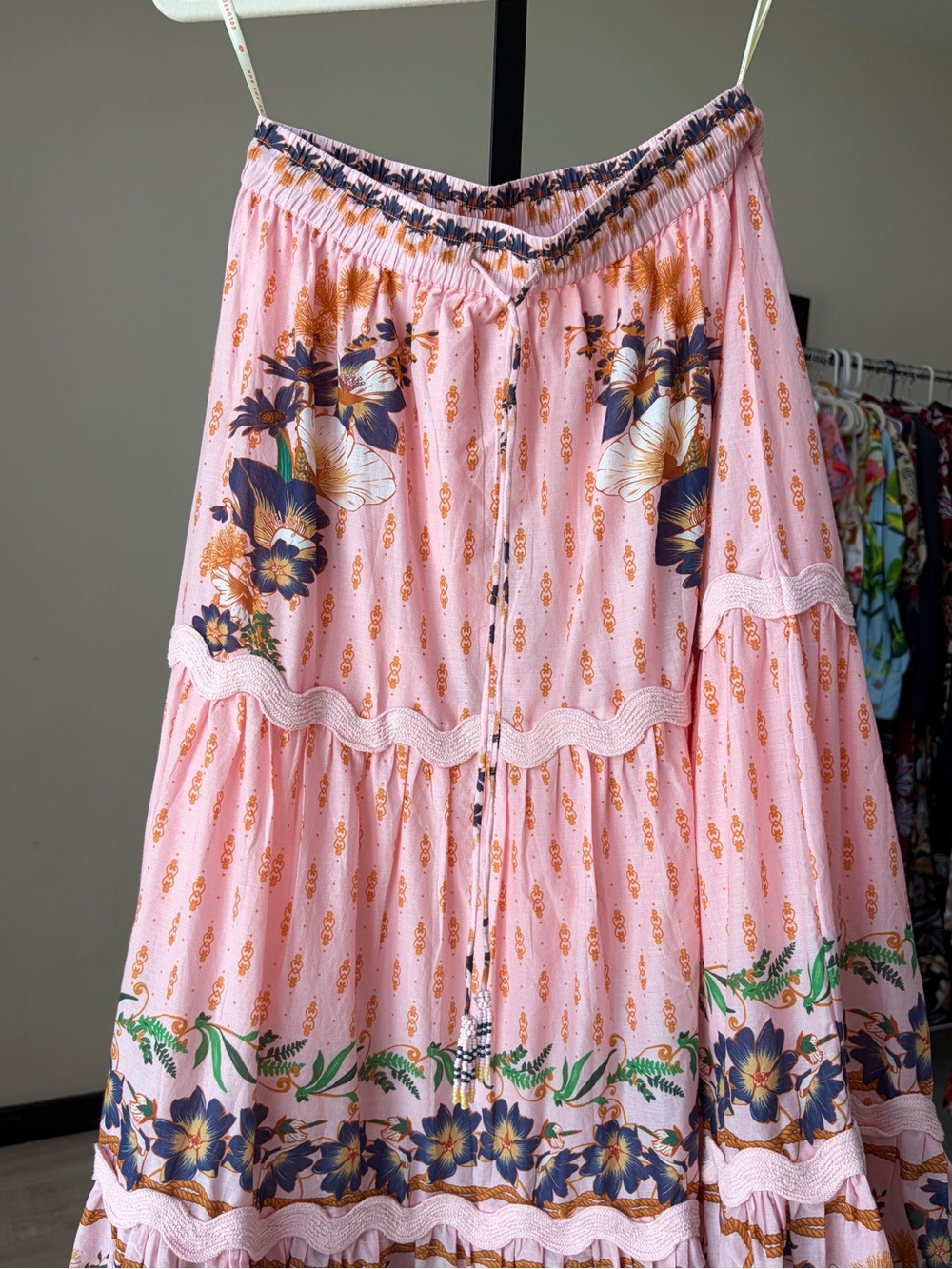 Pink Dream Garden Maxi Skirt by Farm Rio - DT - Picture 2 of 9